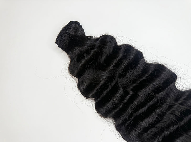 Virgin Indian Curls Machine Weft Extensions