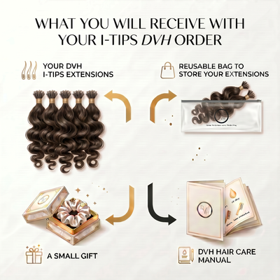 DVH Body Wave Micro Ring (I-Tip) Hair Extensions