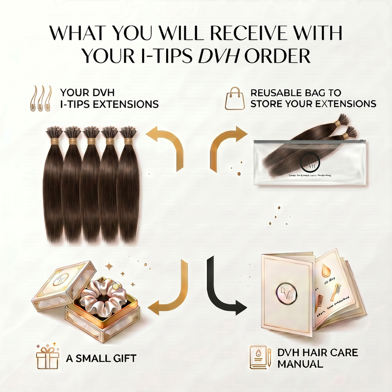 DVH Straight Micro Ring (I-Tip) Hair Extensions