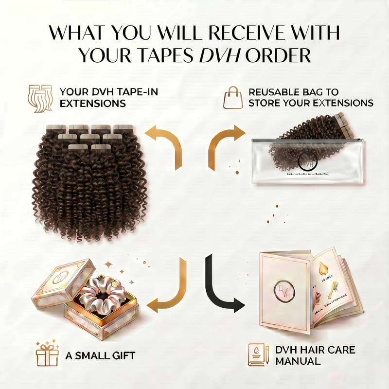 DVH Virgin Deep Wave Tape In Extensions