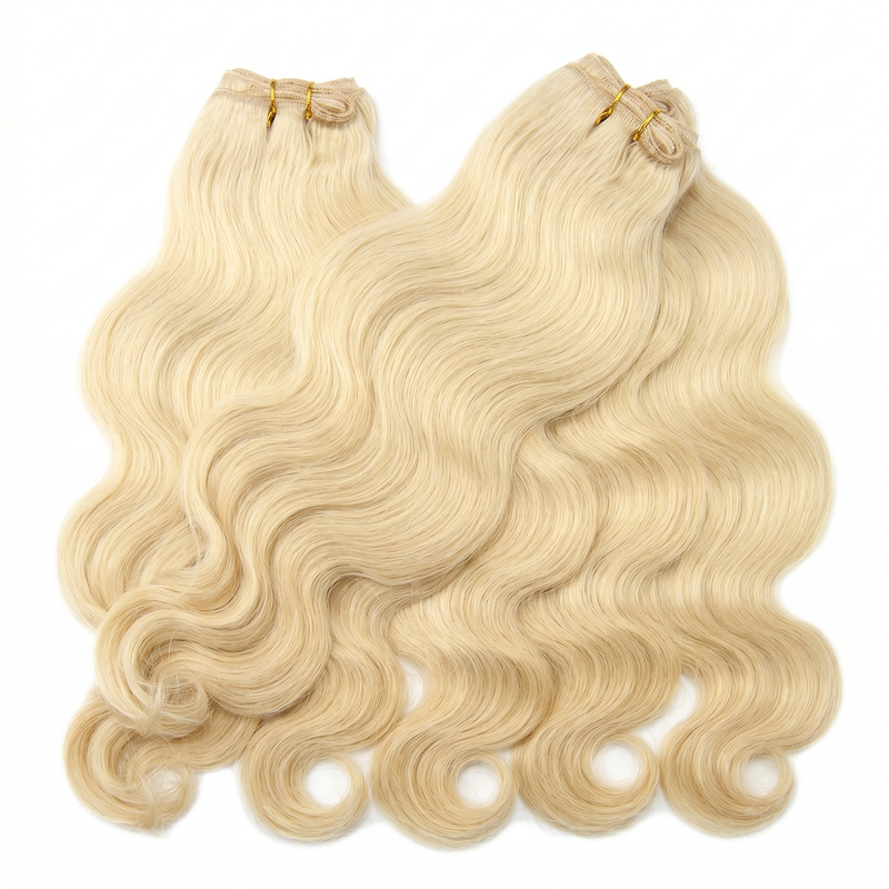 Raw Blonde Body Wave Machine Weft Extensions