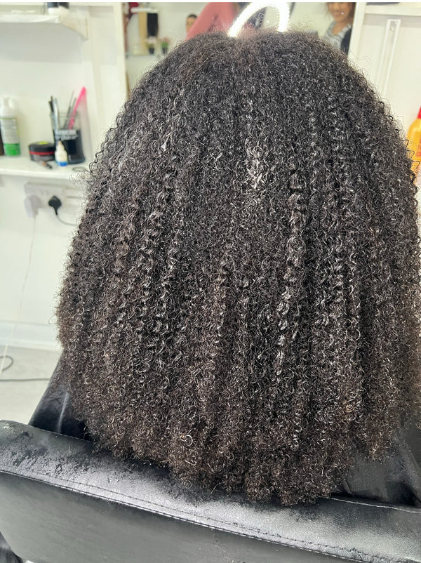 DVH Kinky Curly Wigs(Lace Frontal)