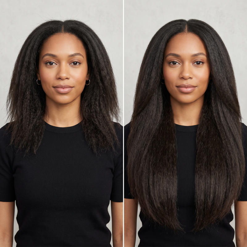 DVH Virgin Kinky Straight Tape In Extensions