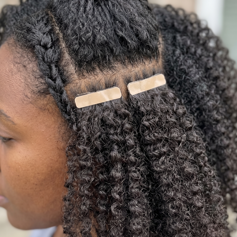 DVH Raw Kinky Curly Tape In Extensions