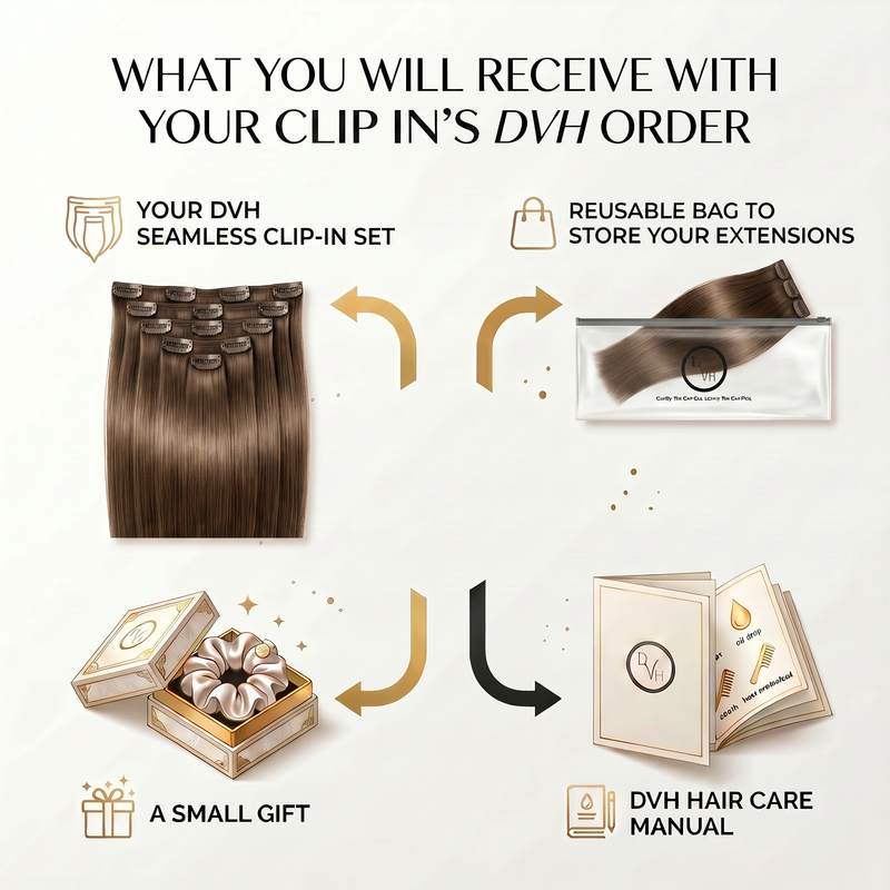 DVH Virgin Straight Clip in's Extensions