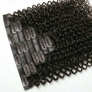 DVH Virgin Kinky Curly Clip in's Extensions