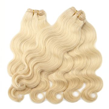 Raw Blonde Body Wave Machine Weft Extensions