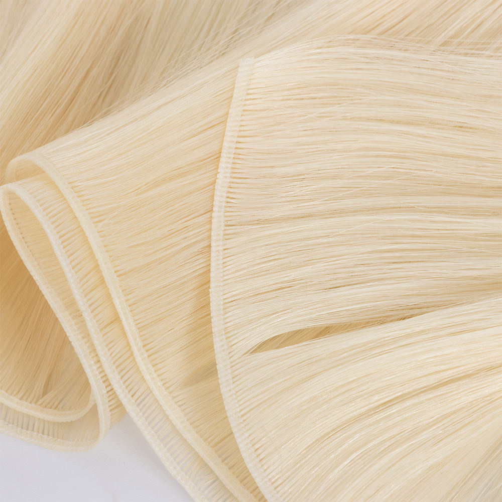 Raw Blonde Straight Genius Weft Extensions