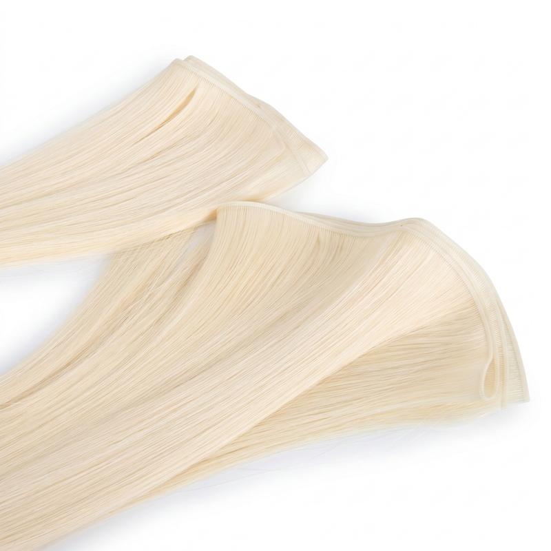 Raw Blonde Straight Genius Weft Extensions