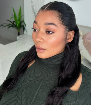 Half frontal ponytail/ half sew in(DVH Hair)