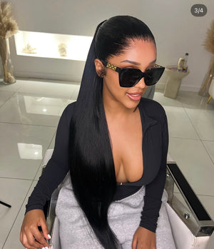 Half frontal ponytail/ half sew in(DVH Hair)