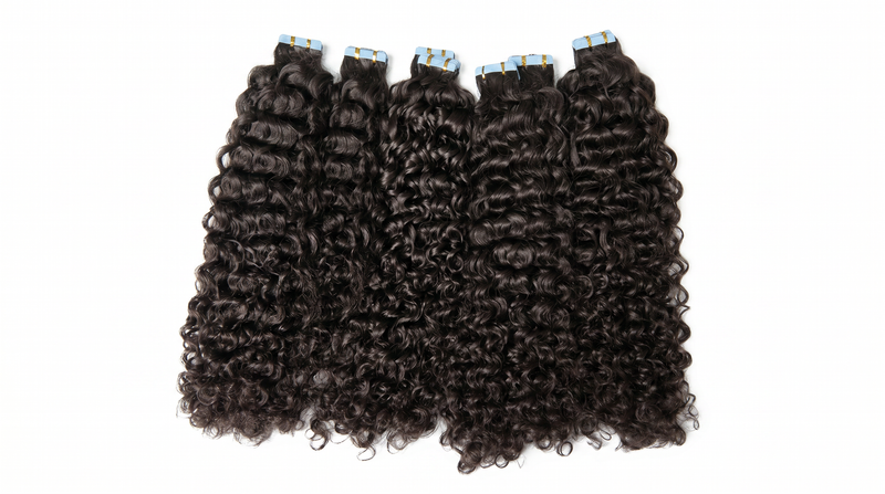 DVH Raw Burmese Curls Tape In Extensions