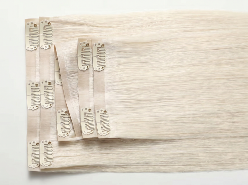 DVH Raw Seamless Blonde Straight Clip In Extensions